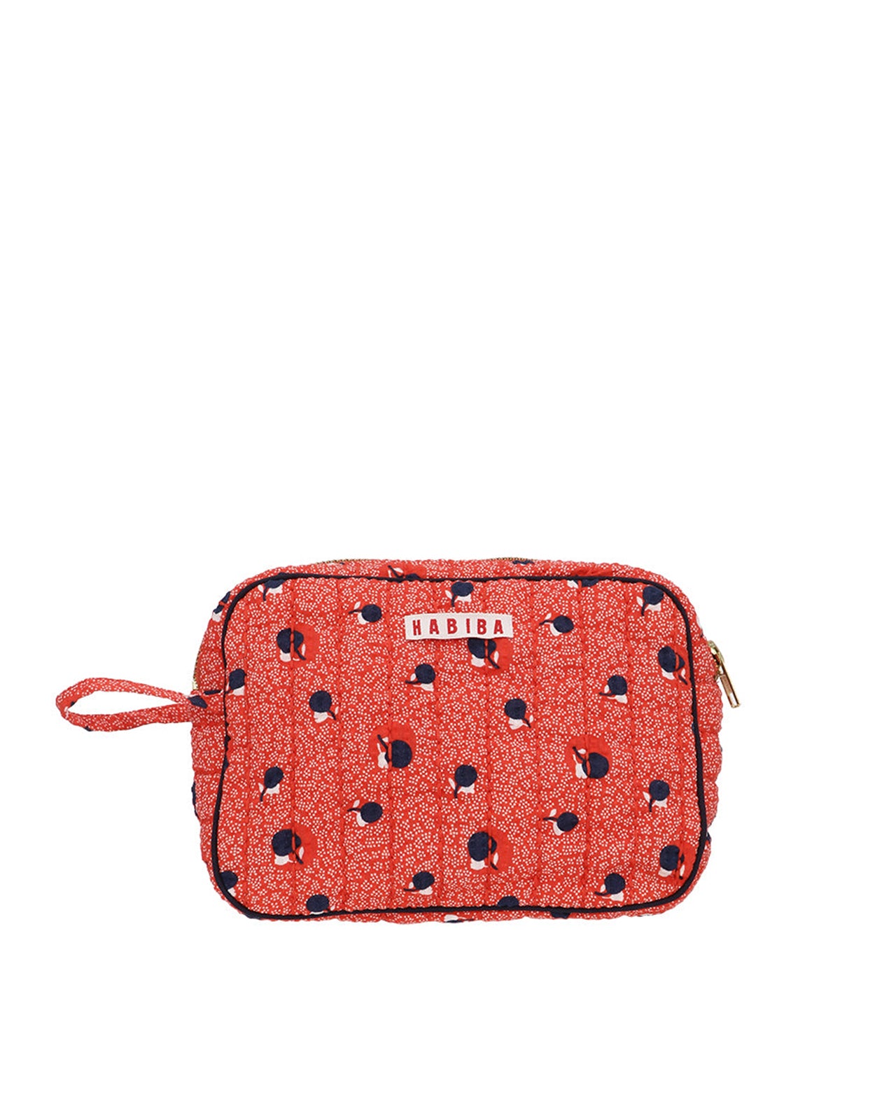 Sakura Seersucker Makeup Clutch - Kiss
