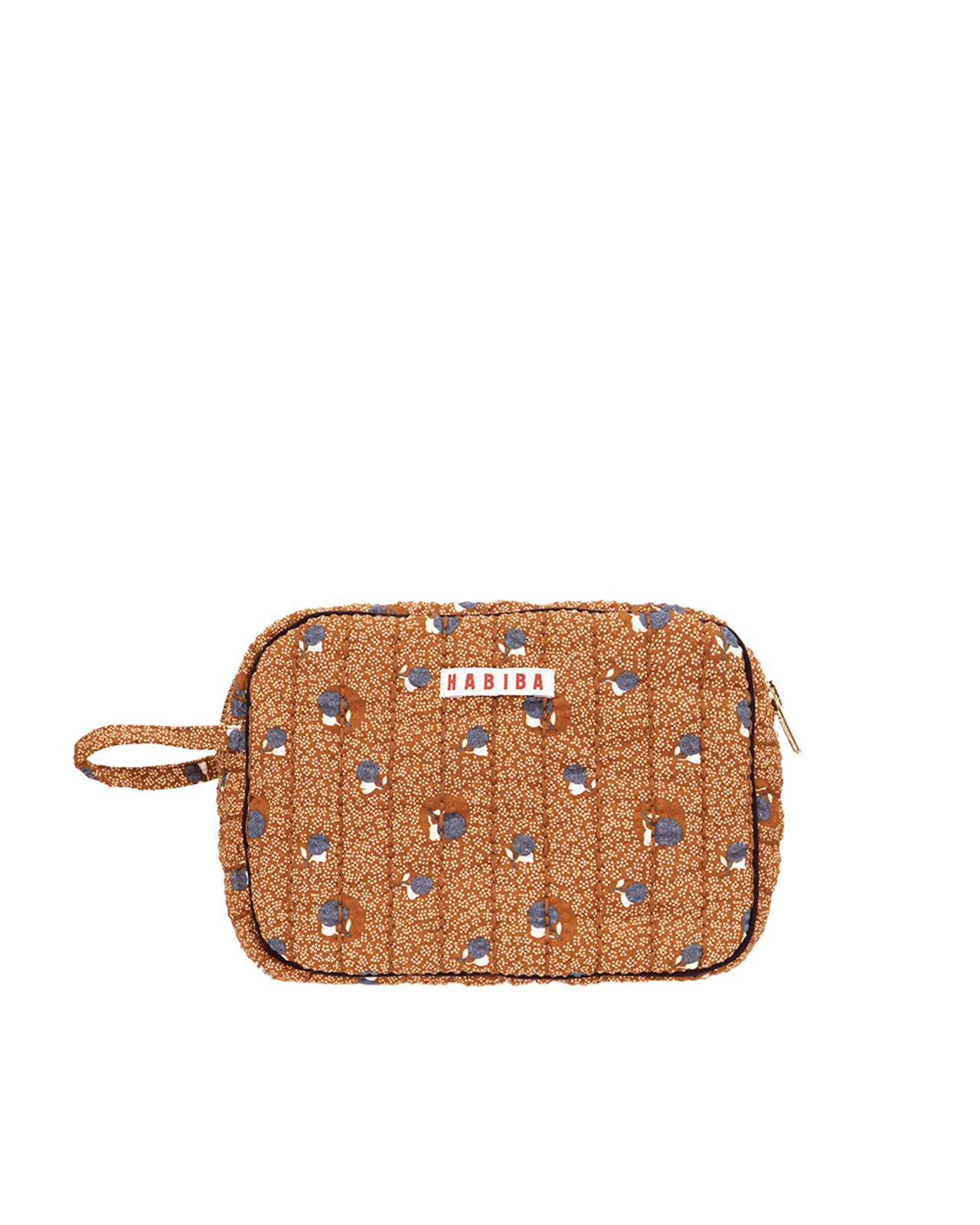Sakura Seersucker Makeup Clutch - Nougat