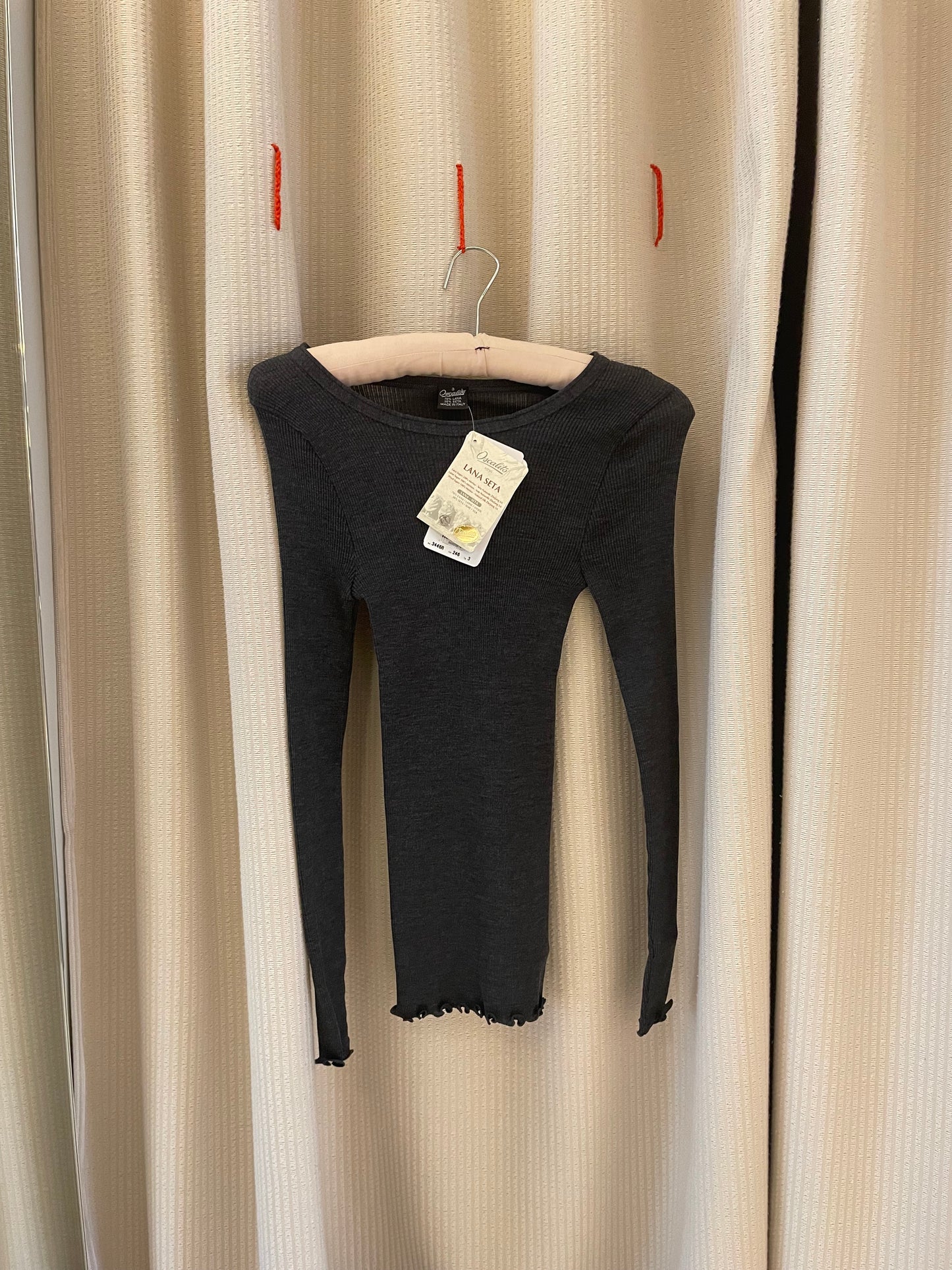 Wool Silk Rib L/SLV