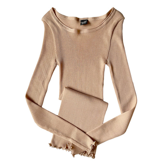 Wool Silk Rib L/SLV