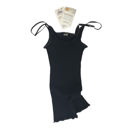 Cotton Rib Camisole-Silk Trim