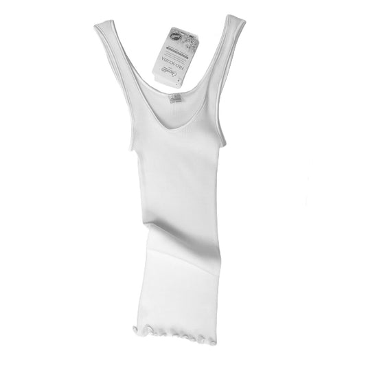 Cotton Rib Tank-Silk Trim