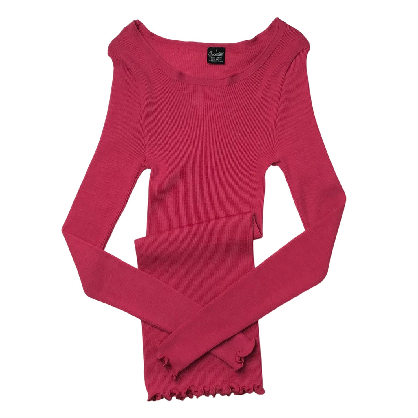 Wool Silk Rib L/SLV