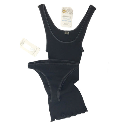 Cotton Rib Tank Silk Trim
