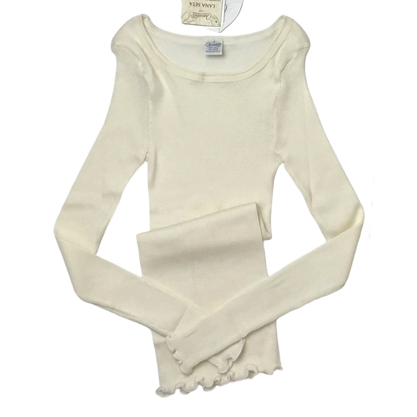 Wool Silk Rib L/SLV