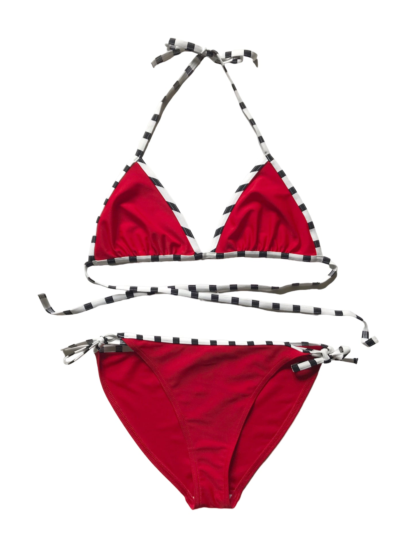 Triangle bikini with edge trim