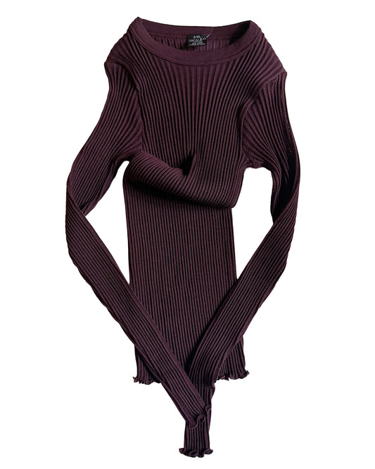 Operatino Wool Silk Rib L/S