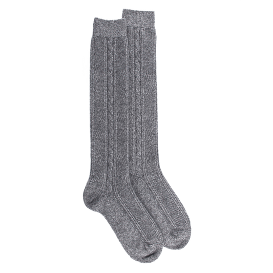 Cashmere Cable Knee Sock