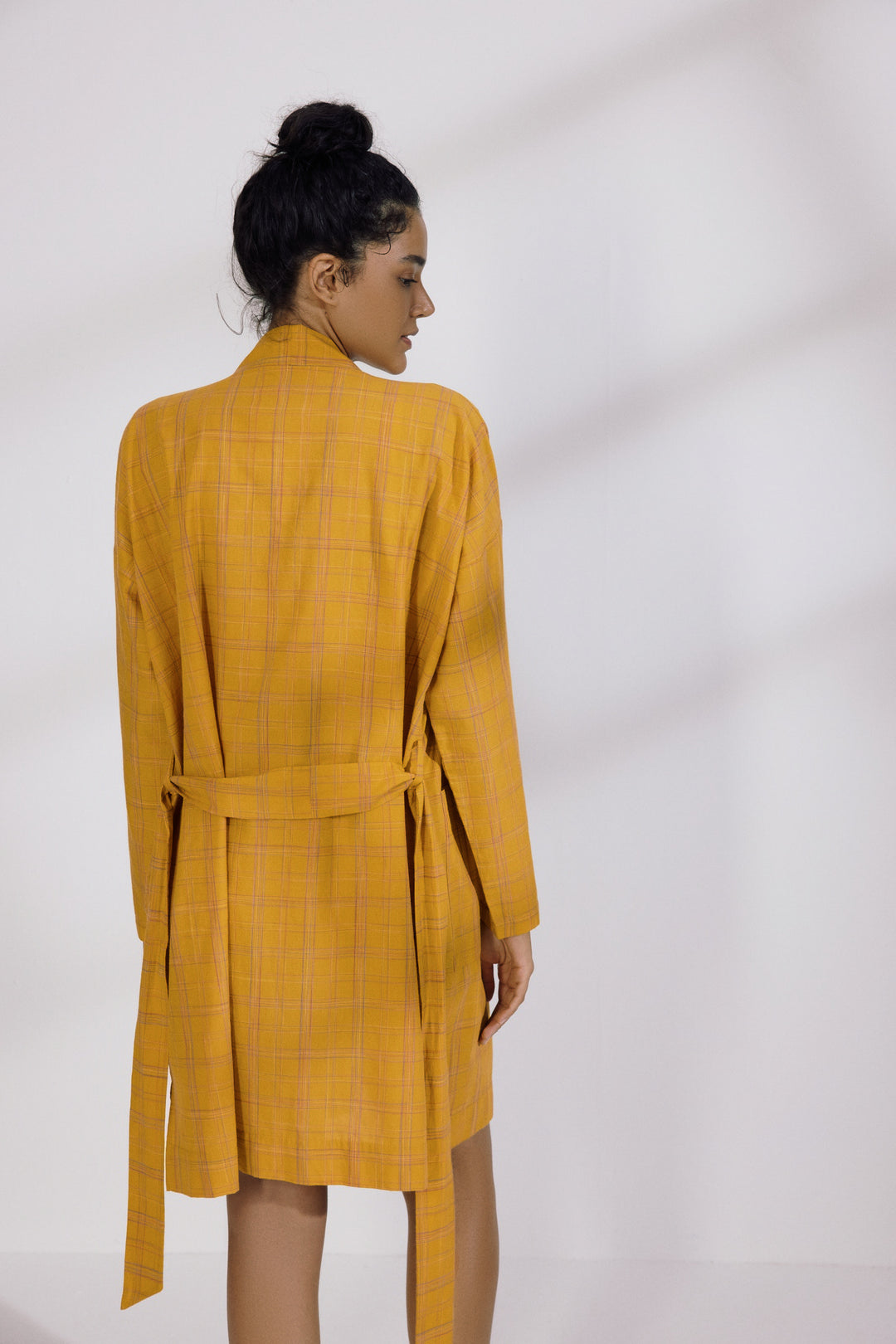 Summer Plaid Midi Robe