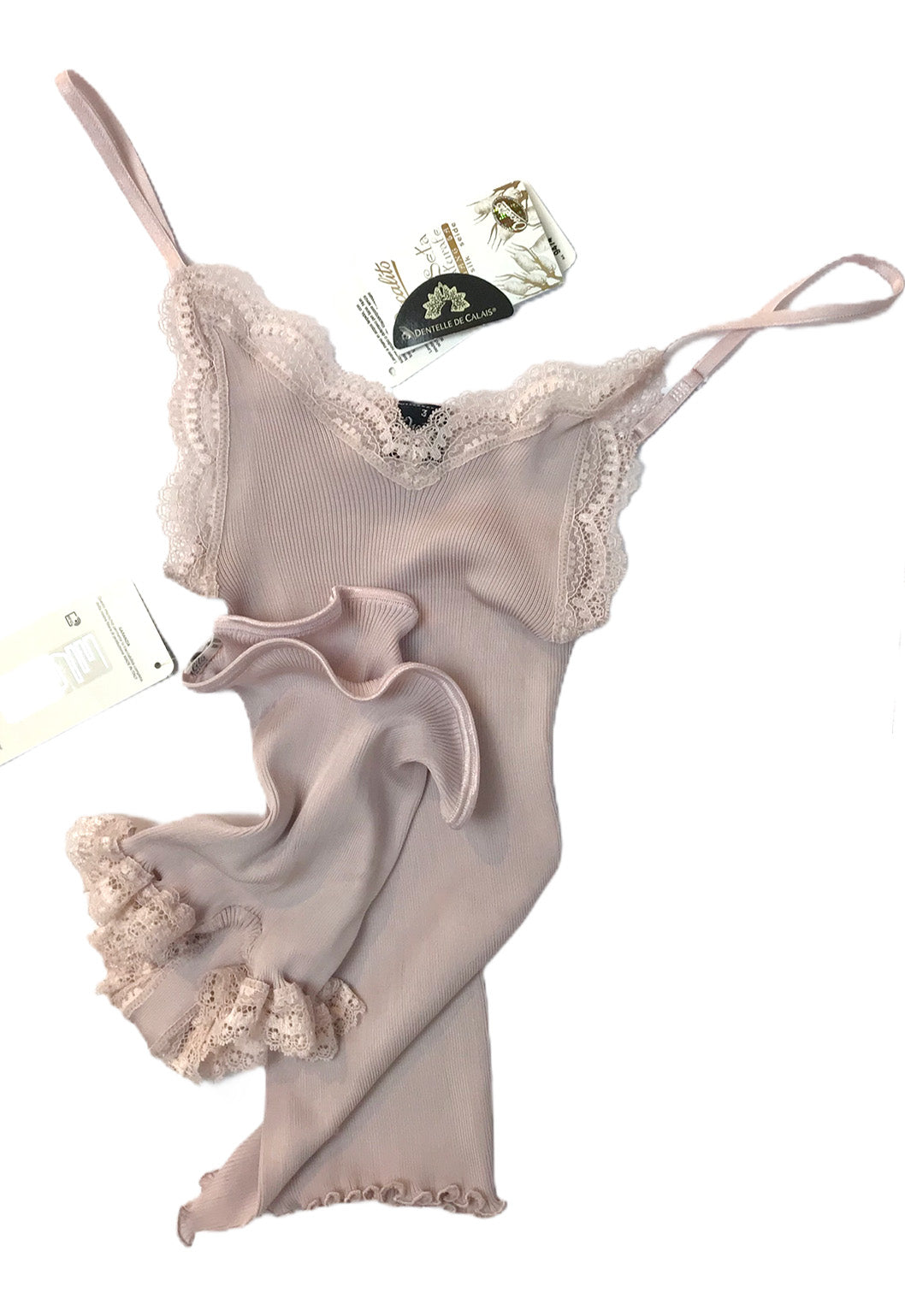 Lace Silk Rib Camisole