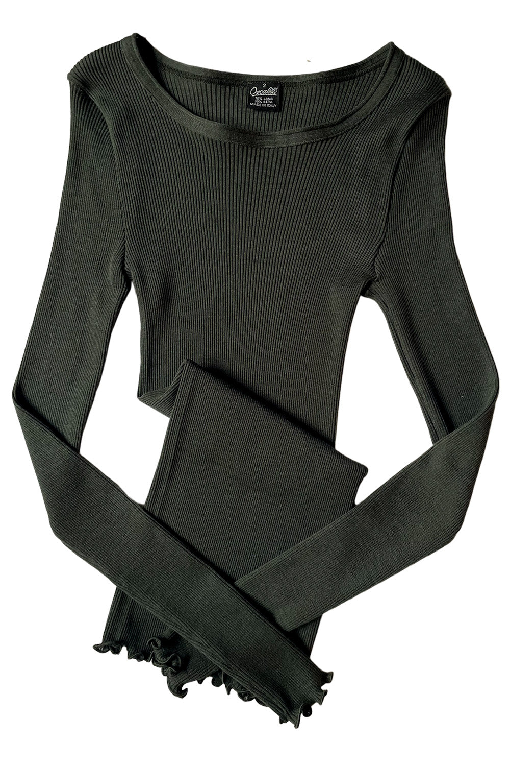 Wool Silk Rib L/SLV