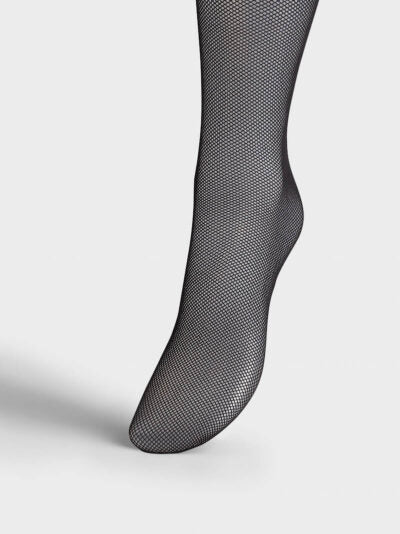 2-Pack Fishnet Tights-Black