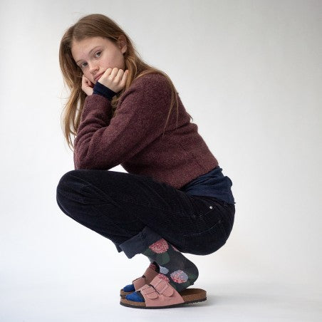 Night Hydrangea Sock
