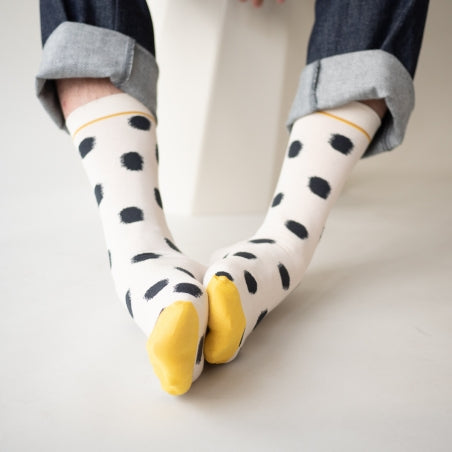 Natural Polka Dot Sock