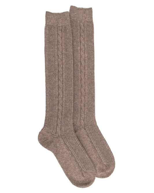Cashmere Cable Knee Sock
