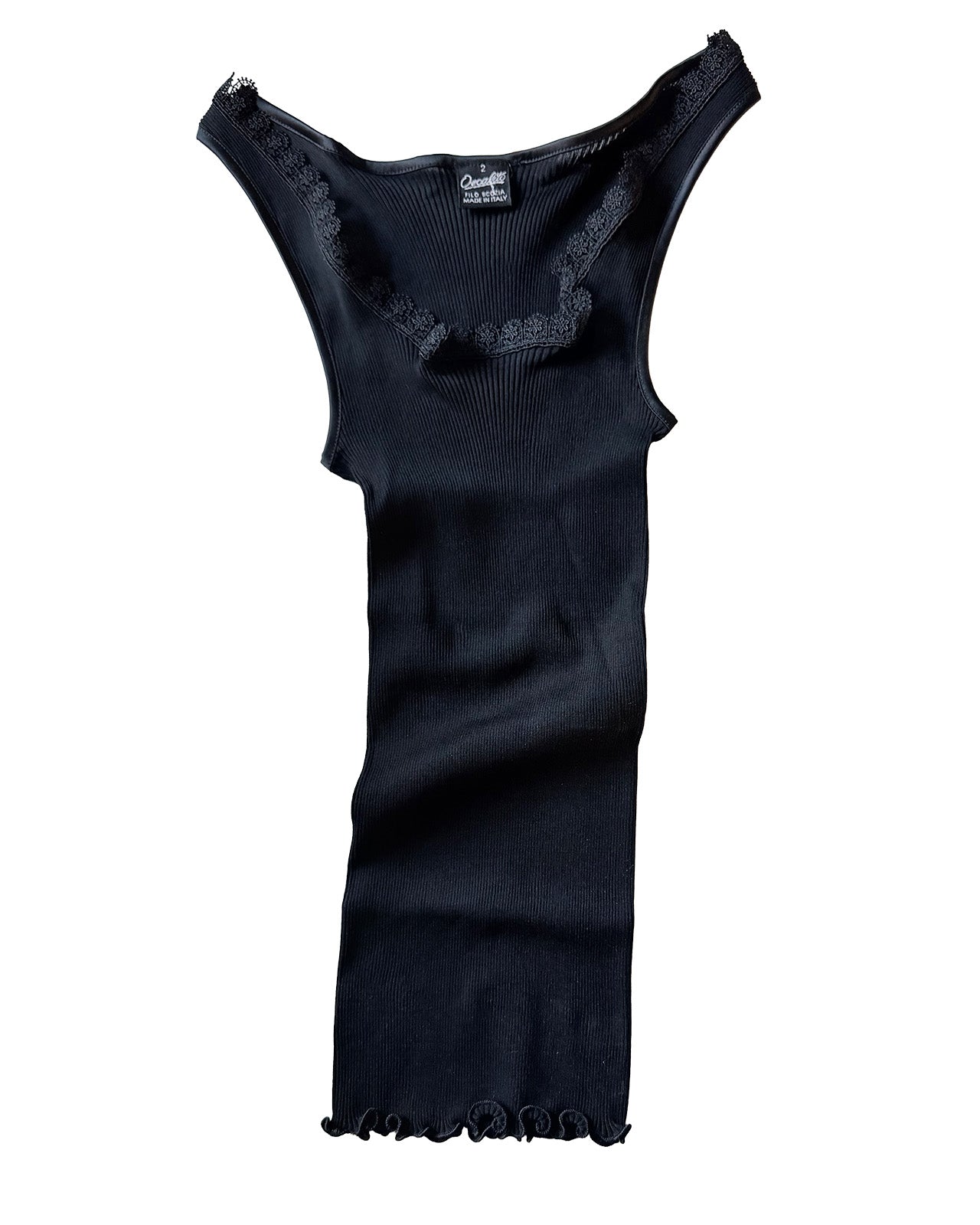 Macramé Cotton Rib Top