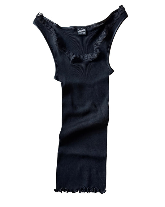 Macramé Cotton Rib Top