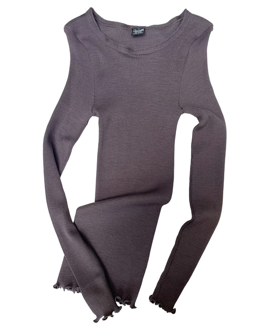 Wool Silk Rib L/SLV