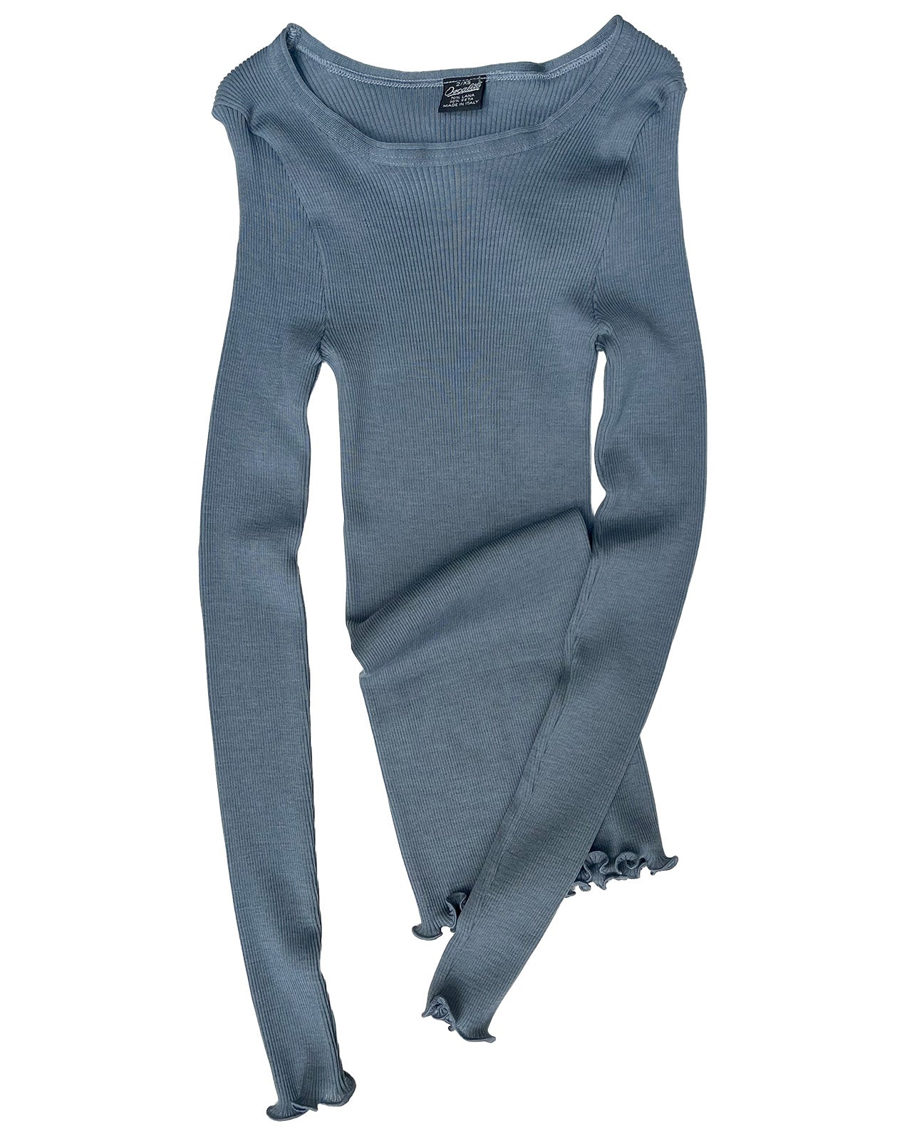 Wool/Silk Rib L/SLV