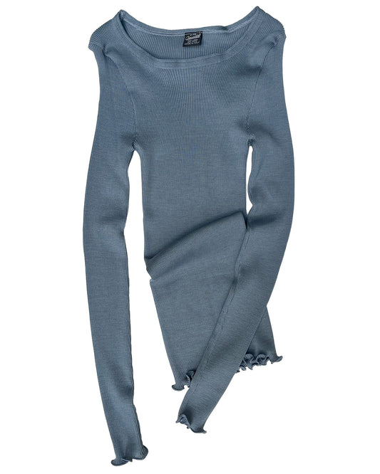 Wool/Silk Rib L/SLV