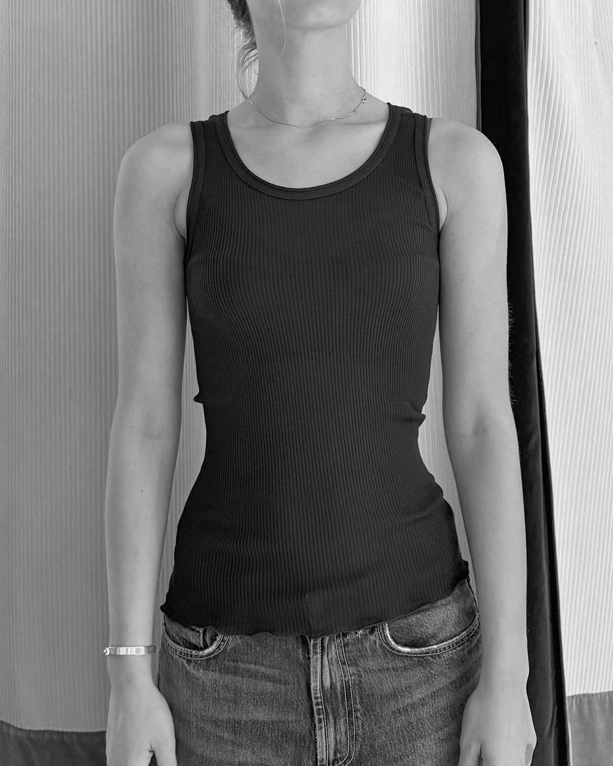 Wool Silk Rib Tank
