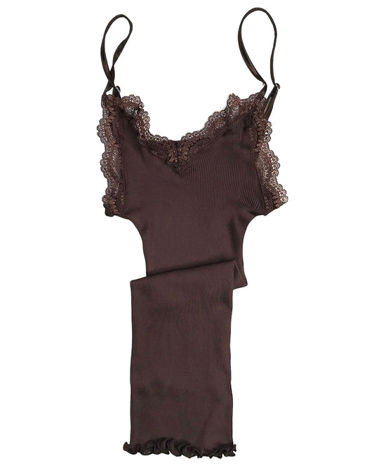 Lace Silk Rib Camisole