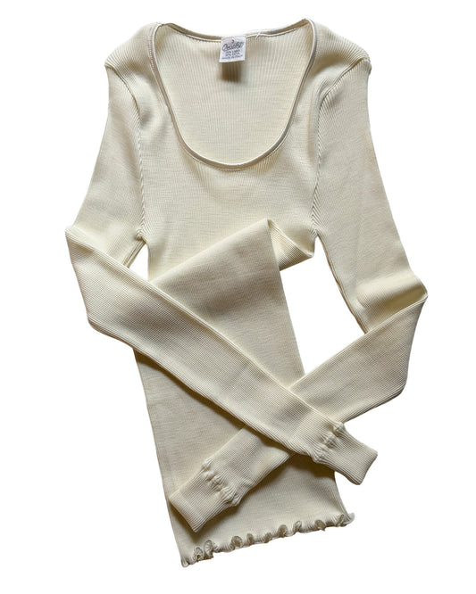 Wool/Silk Rib L/S Silk Trim