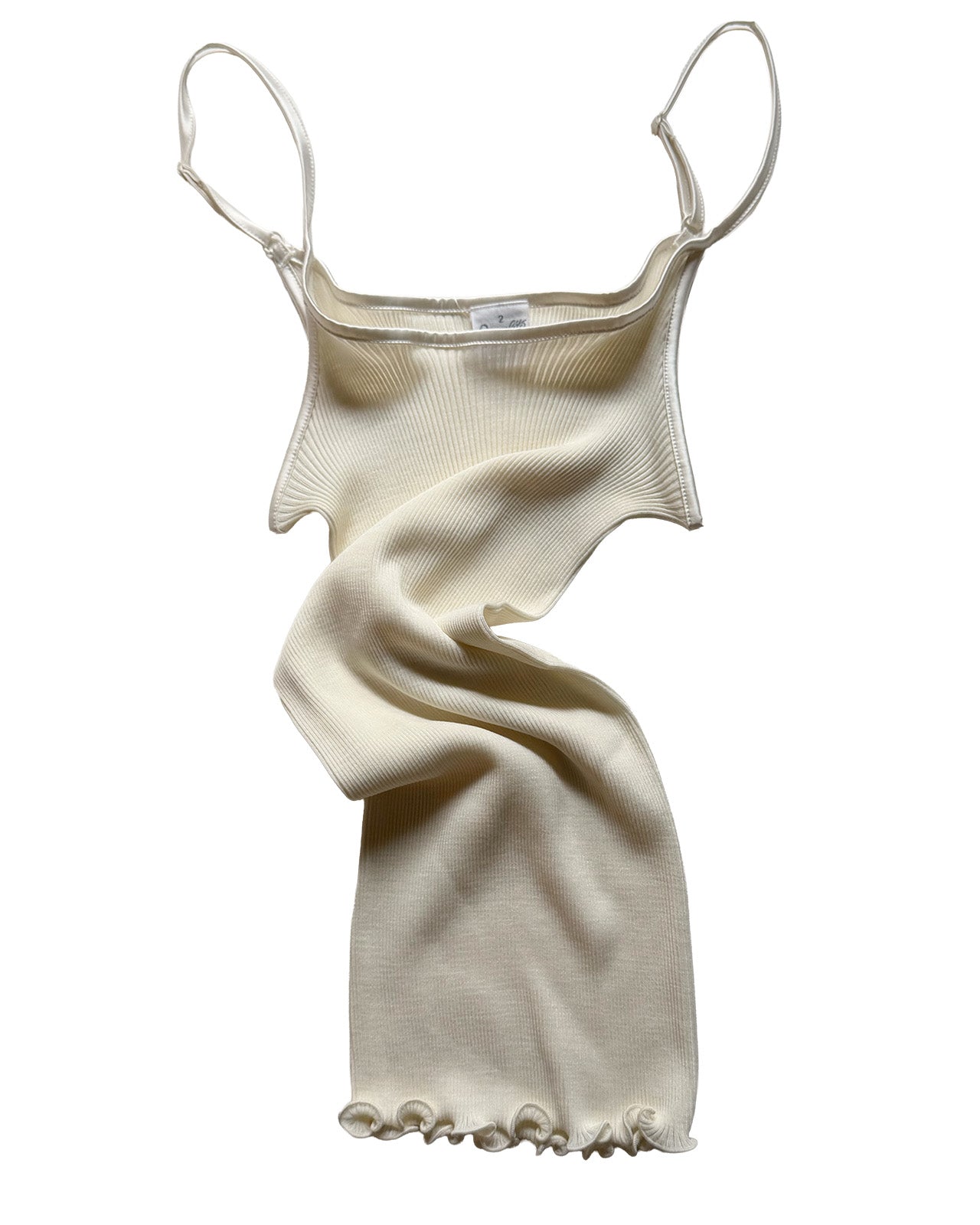 Wool/Silk Rib Camisole Silk Trim