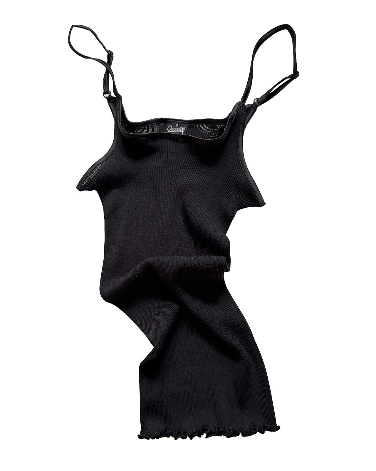 Wool/Silk Rib Camisole Silk Trim
