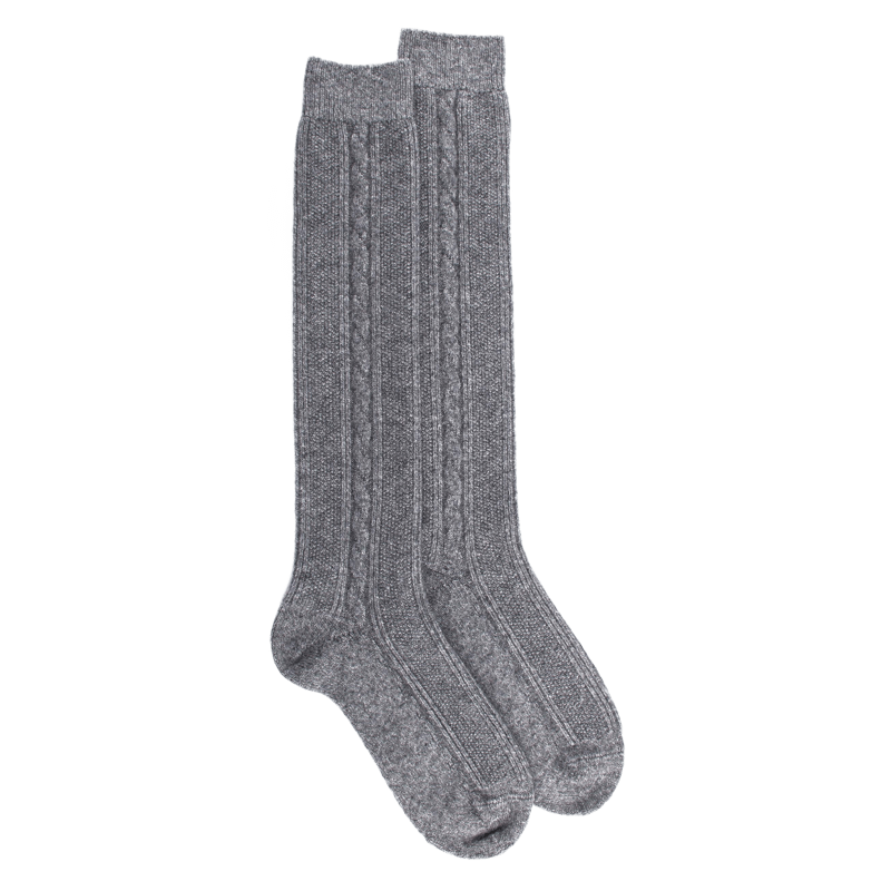 Cashmere Cable Knee Sock